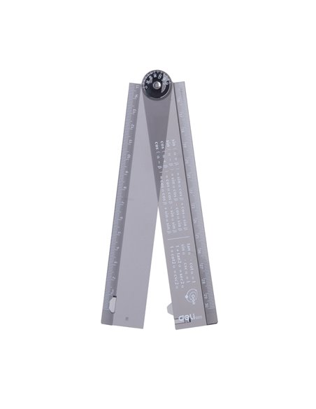 Rigla smart pliabila Deli, 30 cm, Negru