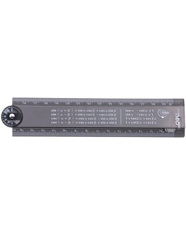Rigla smart pliabila Deli, 30 cm, Negru