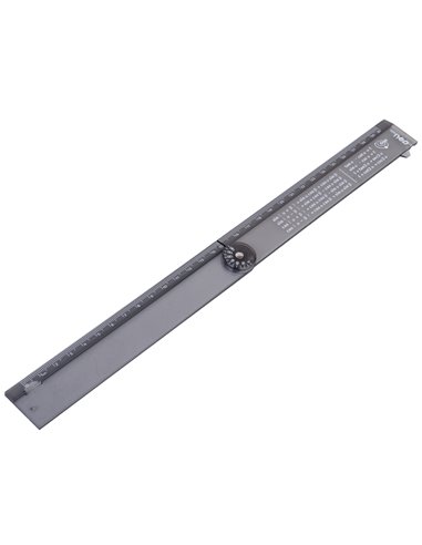 Rigla smart pliabila Deli, 30 cm, Negru