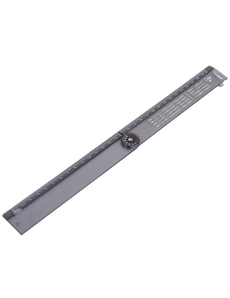 Rigla smart pliabila Deli, 30 cm, Negru