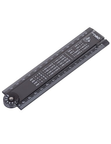 Rigla smart pliabila Deli, 30 cm, Negru