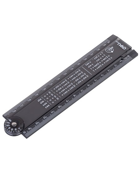 Rigla smart pliabila Deli, 30 cm, Negru