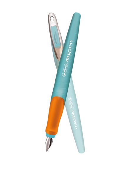 Stilou Herlitz My.pen, penita M, vrac, Turcoaz/Portocaliu