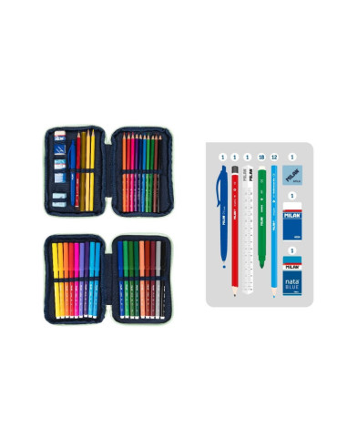 081276SNCGR,Penar echipat cu 2 fermoare Milan 081276SNCGR, Verde menta