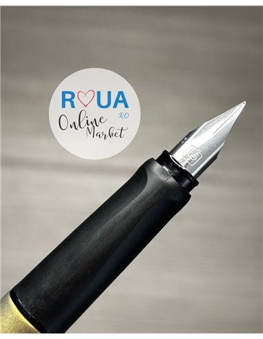 Stilou cu cerneala termosensibila, radiera si rezerve, Galben metalizat Stilou cu cerneala termosensibila, radiera si rezerve, Galben metalizat