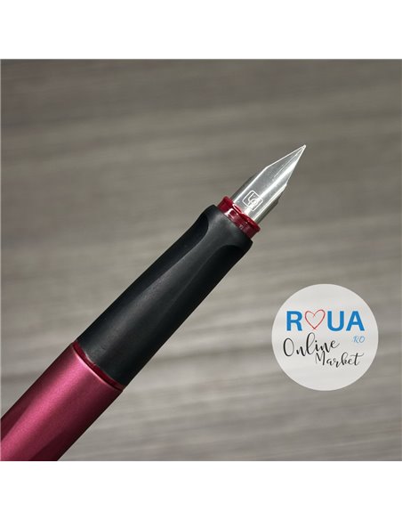 Stilou cu cerneala termosensibila, radiera si rezerve, Rosu metalizat Stilou cu cerneala termosensibila, radiera si rezerve, Rosu metalizat