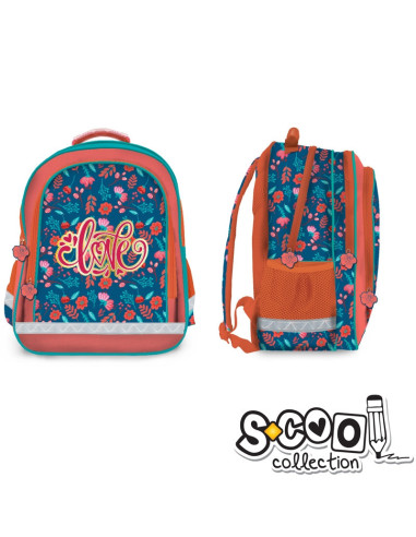 SC1028,Ghiozdan scoala ergonomic S-COOL SC1028, 38x29x19.5cm, Love