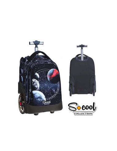 SC759,Ghiozdan trolley compartiment laptop, RED PLANET - S-COOL