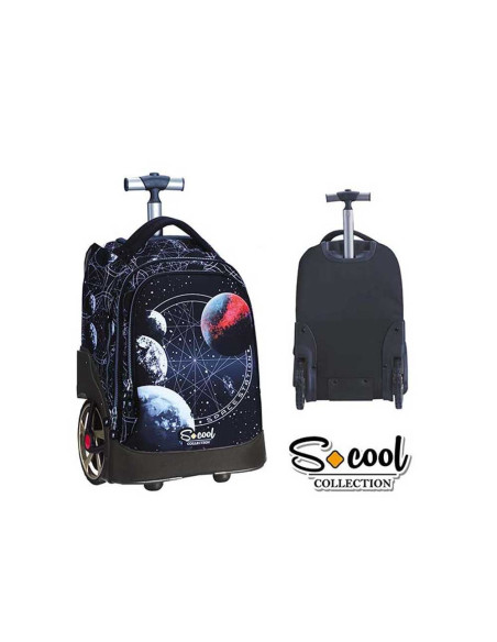 SC759,Ghiozdan trolley compartiment laptop, RED PLANET - S-COOL
