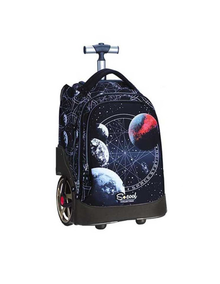 SC759,Ghiozdan trolley compartiment laptop, RED PLANET - S-COOL