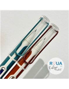 Set stilouri cu cerneala termosensibila + Rezerve, Elegant, Maro/Bleu 2