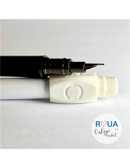 Stilou metalic cu cerneala termosensibila + Rezerve, Spinner, Alb