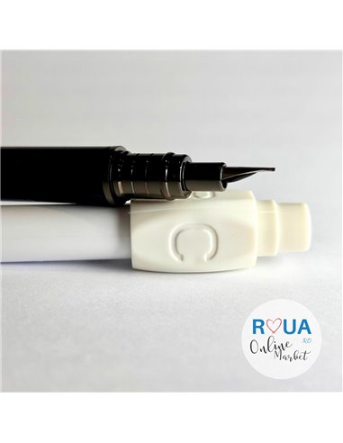 Stilou metalic cu cerneala termosensibila + Rezerve, Spinner, Negru