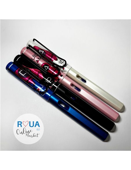 Set stilouri cu cerneala termosensibila si penita ascunsa + Rezerve, Squid Game, Roz/Alb