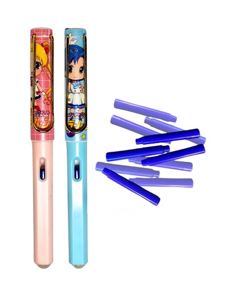 Set stilouri cu cerneala termosensibila + Rezerve, Girl, Roz/Bleu