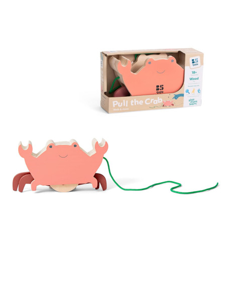 BSGA500,Jucarie de tras din lemn, Crab BSGA500,Jucarie de tras din lemn, Crab