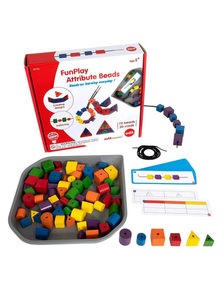 EDX-40152,FunPlay, joc educativ cu margele si modele