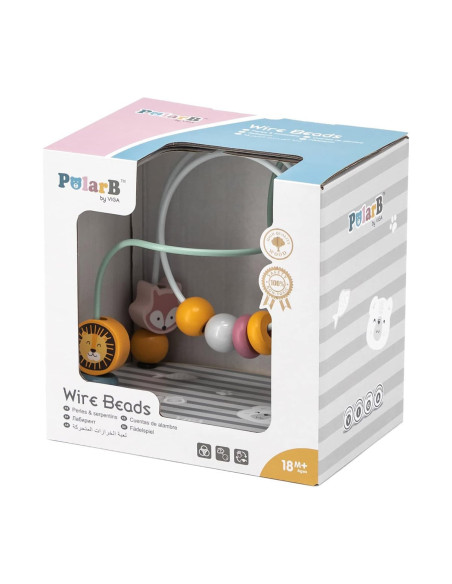 VIG6053,Labirint cu margele din lemn, nordic colors