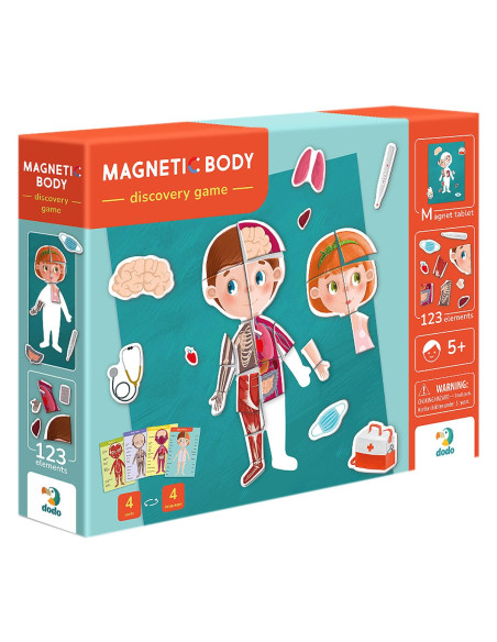 DDO-200220,Descopera corpul omenesc, set magnetic cu 130 piese