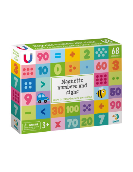 DDO-200274,Numere si semne, set magnetic, 64 piese