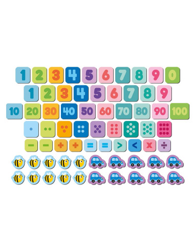 DDO-200274,Numere si semne, set magnetic, 64 piese