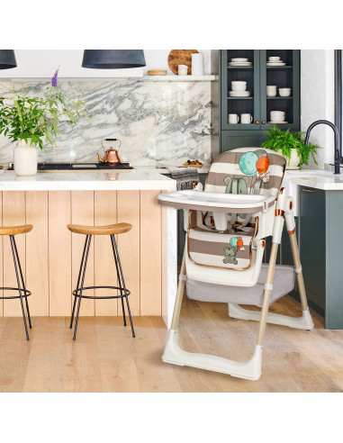 JU1053-Brown-Bear,Scaun de masa Juju Eat&Fun, Brown Bear