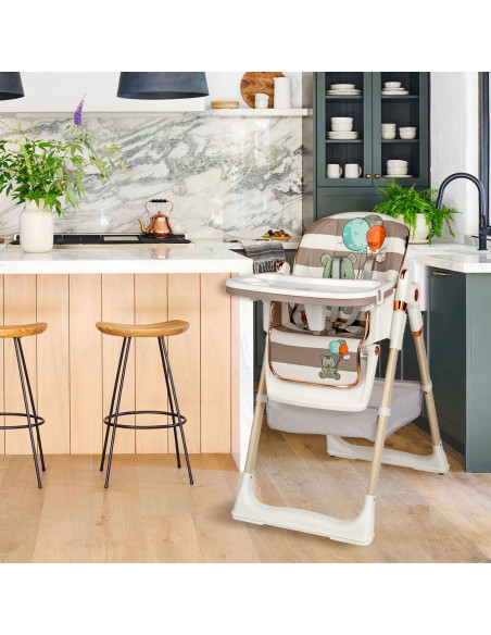 JU1053-Brown-Bear,Scaun de masa Juju Eat&Fun, Brown Bear