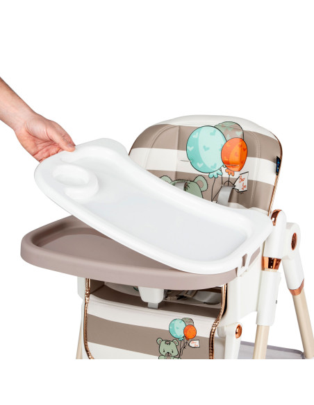 JU1053-Brown-Bear,Scaun de masa Juju Eat&Fun, Brown Bear