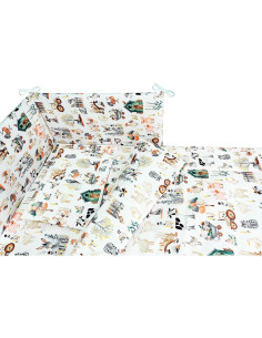 LENHFE4A,Lenjerie patut Hubners Fermier 4 piese alb 2