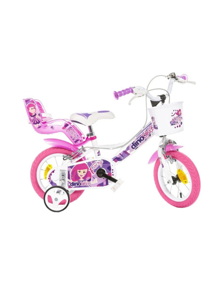 DB-124RSN-05FY,Bicicleta copii Dino Bikes 12' Fairy alb