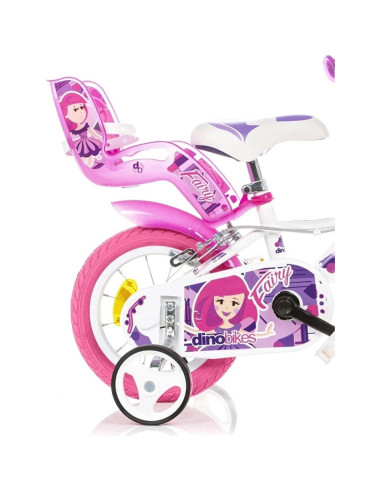 DB-124RSN-05FY,Bicicleta copii Dino Bikes 12' Fairy alb