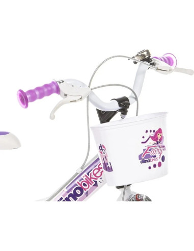 DB-124RSN-05FY,Bicicleta copii Dino Bikes 12' Fairy alb