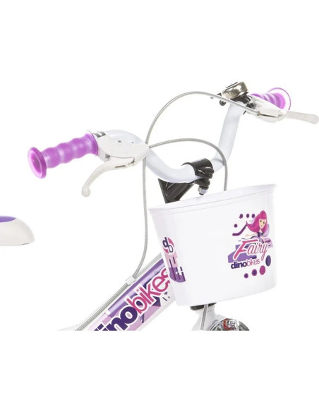 DB-124RSN-05FY,Bicicleta copii Dino Bikes 12' Fairy alb
