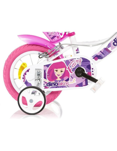 DB-124RSN-05FY,Bicicleta copii Dino Bikes 12' Fairy alb