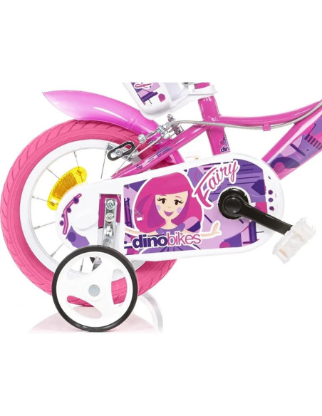 DB-124RSN-09FY,Bicicleta copii Dino Bikes 12' Fairy roz