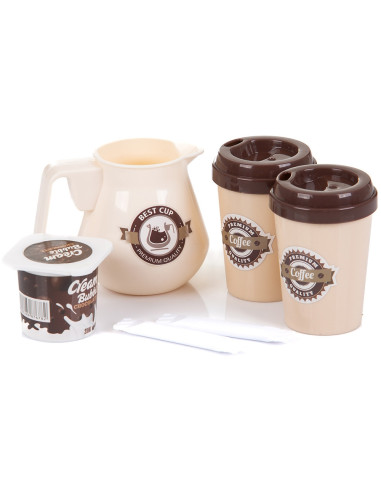 DIPK002402CS,Set jucarie Chipolino Coffee Machine cu lumini, sunete si 41 accesorii