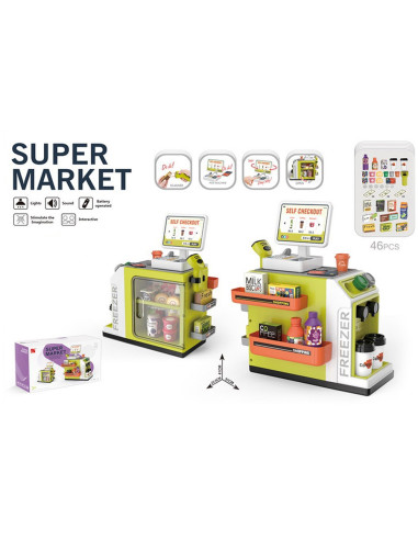 DIPK002404SM,Set jucarie Chipolino Supermarket cu lumini, sunete si 46 accesorii