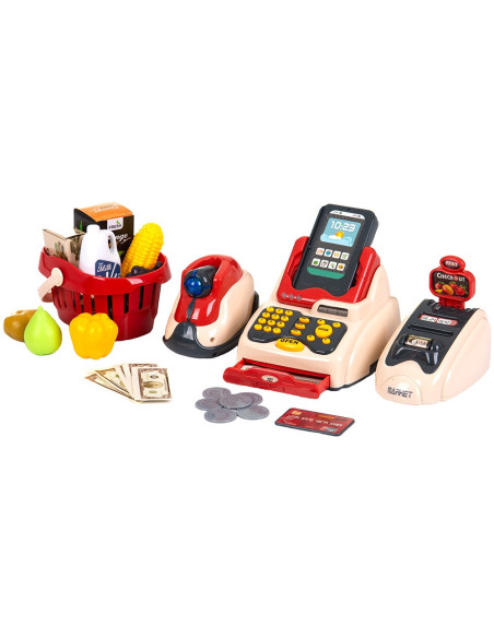 DIPK002405CR,Set jucarie Chipolino Cash Register cu lumini, sunete si 24 accesorii