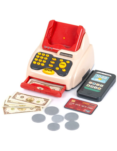 DIPK002405CR,Set jucarie Chipolino Cash Register cu lumini, sunete si 24 accesorii