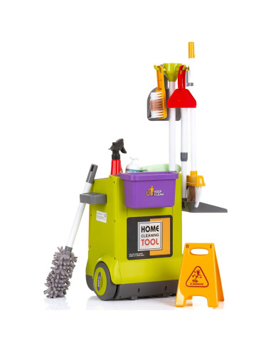DIPK002410CL,Set jucarie Chipolino Cleaning Trolley cu 16 accesorii