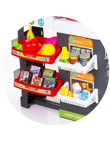 DIPK002415SP,Set jucarie Chipolino Supermarket 87 cm cu lumini, sunete si 81 accesorii