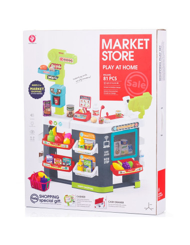 DIPK002415SP,Set jucarie Chipolino Supermarket 87 cm cu lumini, sunete si 81 accesorii
