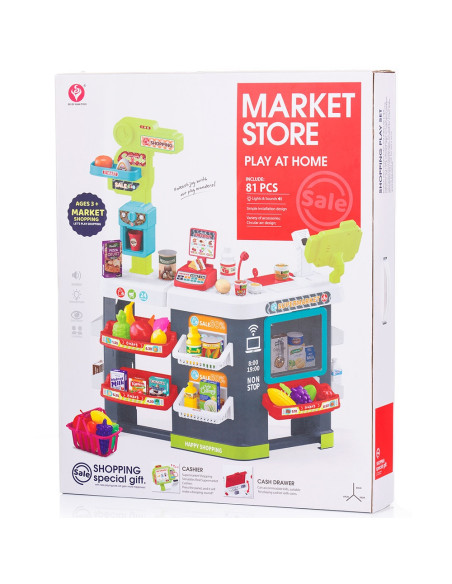 DIPK002415SP,Set jucarie Chipolino Supermarket 87 cm cu lumini, sunete si 81 accesorii