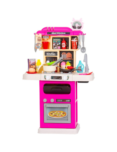DIPK002417DK,Set jucarie Chipolino Kitchen 87 cm cu sistem de curgere apa, lumini, sunete si 63 accesorii