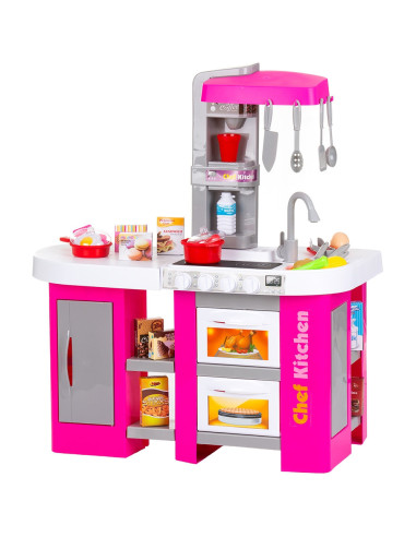 DIPK002419SK,Set jucarie Chipolino Kitchen 72,5 cm cu sistem de curgere apa, lumini, sunete si 53 accesorii