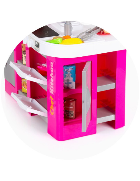 DIPK002419SK,Set jucarie Chipolino Kitchen 72,5 cm cu sistem de curgere apa, lumini, sunete si 53 accesorii