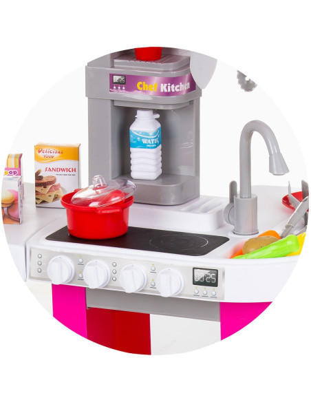 DIPK002419SK,Set jucarie Chipolino Kitchen 72,5 cm cu sistem de curgere apa, lumini, sunete si 53 accesorii