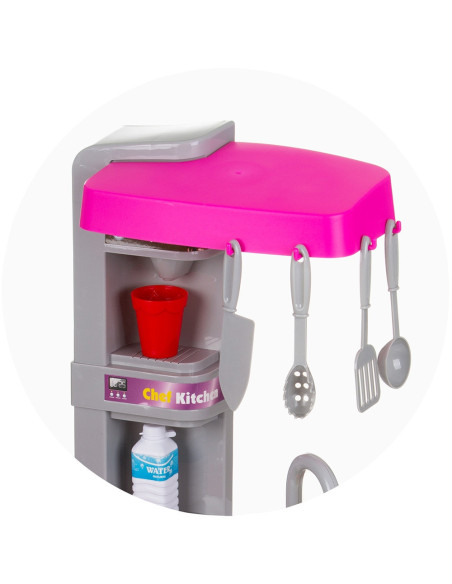DIPK002419SK,Set jucarie Chipolino Kitchen 72,5 cm cu sistem de curgere apa, lumini, sunete si 53 accesorii