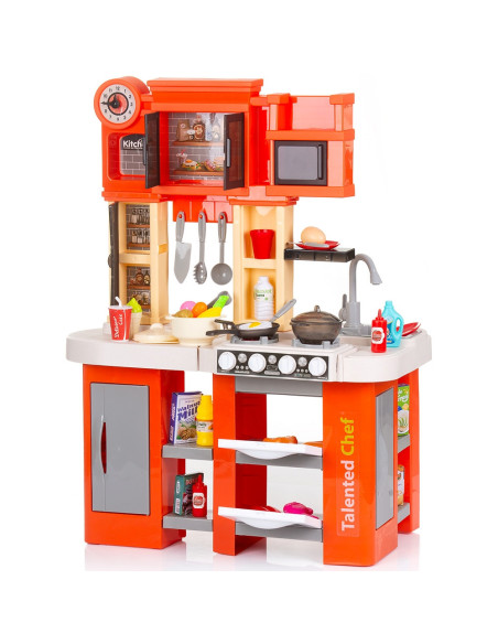 DIPK002422KL,Set jucarie Chipolino Kitchen 84 cm cu sistem de curgere apa, lumini, sunete si 79 accesorii