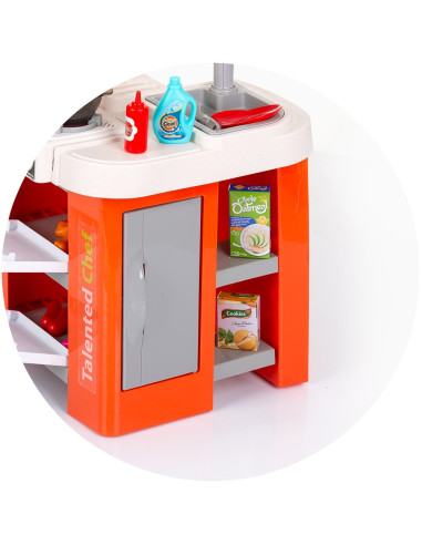 DIPK002422KL,Set jucarie Chipolino Kitchen 84 cm cu sistem de curgere apa, lumini, sunete si 79 accesorii